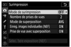 NIKON Z 61I - Choisissez une option pour [mode de surimpression] - 1