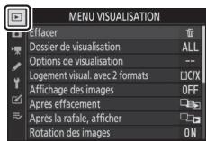 NIKON Z 61I - - Menu visualisation : gestion des images - 1