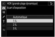 NIKON Z 61I - Choisissez une valeur pour l'écart d'exposition. - 2