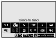 NIKON Z 61I - Mettez en surbrillance [balance des blancs] dans le menu i et maintenez appuyée la commande @ pour démarrer le mode de mesure directe. - 1