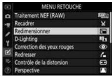 NIKON Z 61I - Sélectionnez [redimensionner] dans le menu retouche. - 1