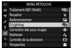 NIKON Z 61I - Sélectionnez une rubrique dans le menu retouche. - 1