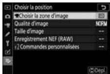 NIKON Z 61I - Positionnez la nouvelle rubrique. - 1