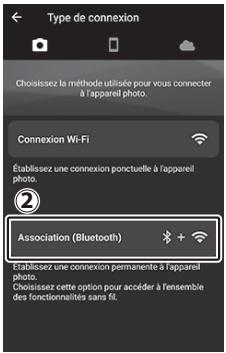 NIKON Z 61I - Périphérique android : touchez [appareil photo hybride], puis touchez [association (bluetooth)] - 2