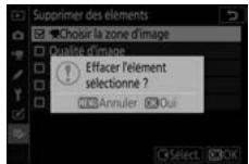 NIKON Z 61I - Supprimez les rubriques sélectionnées. - 1