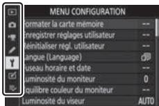 NIKON Z 61I - Mettez en surbrillance l'icône du menu actuellement sélectionné. - 2
