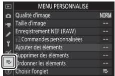 NIKON Z 61I - Menu personnel/réglages récents - 1