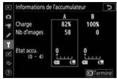 NIKON Z 61I - Vérification du niveau de charge des accumulateurs de la mb-n11 - 3