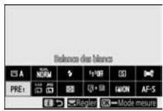 NIKON Z 61I - Mettez en surbrillance [balance des blancs] dans le menu i et maintenez appuyée la commande pour démarrer le mode de mesure directe. - 1