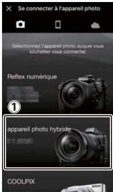 NIKON Z 61I - Périphérique ios : touchez [appareil photo hybride], puis touchez [association (bluetooth)] - 1