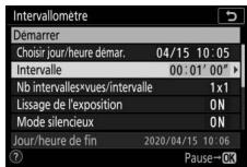 NIKON Z 61I - Paramétrez les réglages de l'intervallomètre. - 3