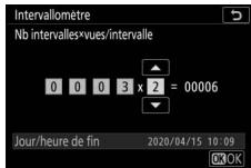 NIKON Z 61I - Choisissez le nombre de prises de vues par intervalle. - 3