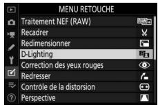 NIKON Z 61I - Sélectionnez une rubrique dans le menu retouche. - 1