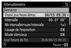 NIKON Z 61I - Paramétrez les réglages de l'intervallomètre. - 1