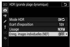 NIKON Z 61I - Choisissez un réglage pour [enreg. images individuelles (NEF)] - 1