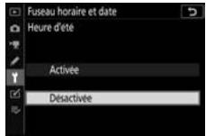 NIKON Z 61I - Activez ou désactivez l'heure d'été. - 1