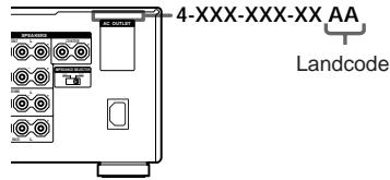 SONY STR-VA333ES - Omtrent de landcodes - 1