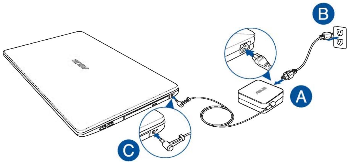 ASUS X751LD-T6046H - Chargez la batterie de l'ordinateur portable. - 2