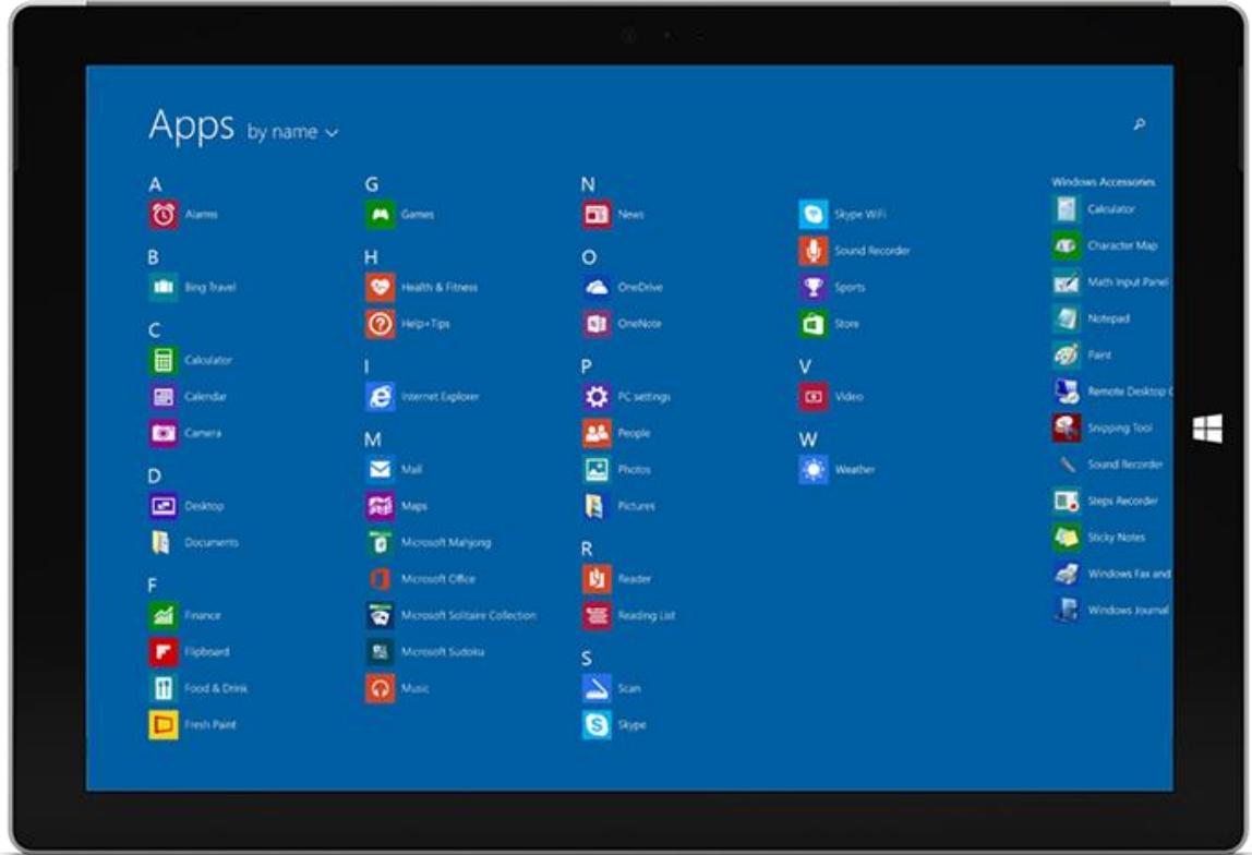 MICROSOFT SURFACE PRO 3 256 I7 - Utiliser des applications et des programmes - 1