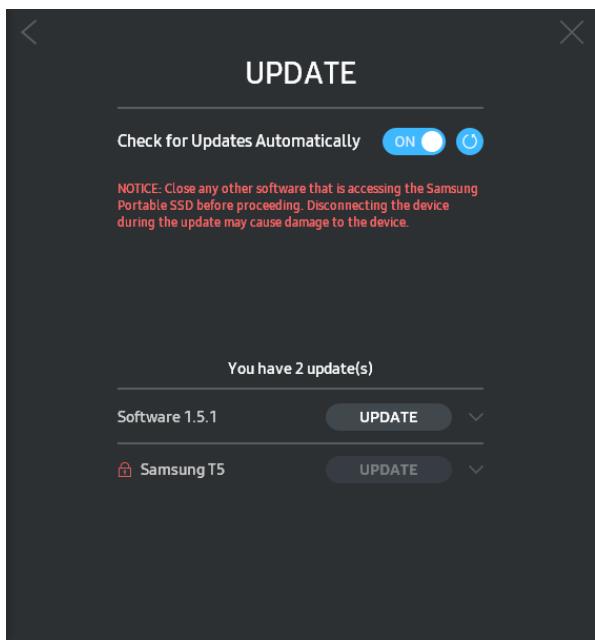 SAMSUNG SSD 2.5 250 GB T5 BLUE - Setting (paramétres) - 5