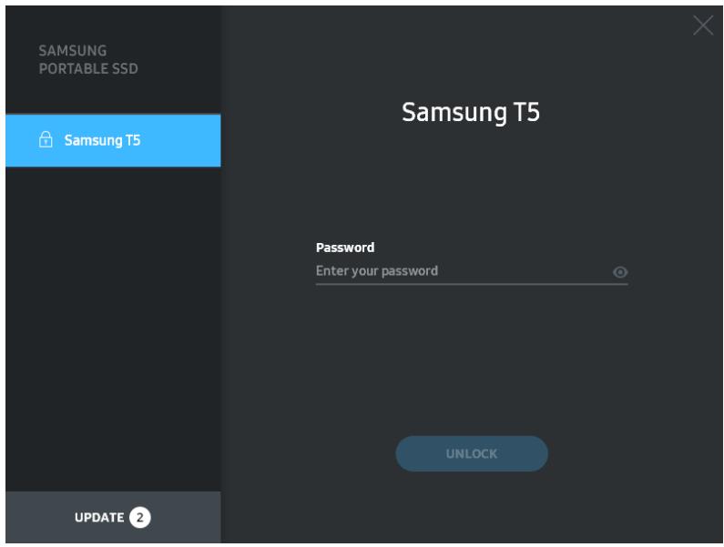 SAMSUNG SSD 2.5 250 GB T5 BLUE - déverrouiller le T5 - 1