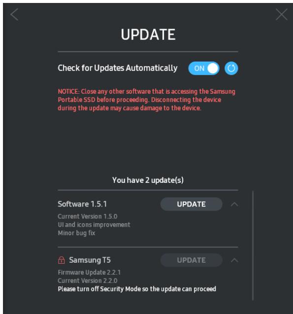 SAMSUNG SSD 2.5 250 GB T5 BLUE - Setting (paramétres) - 6