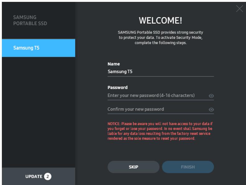 SAMSUNG SSD 2.5 250 GB T5 BLUE - Connexion du T5 - 1