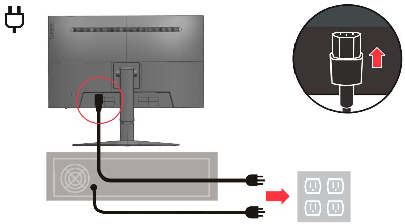 LENOVO ECRANGS4W-10 - Connexion et démarrage de votre moniteur - 11
