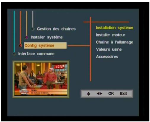 VISIOSAT TVS4300 2CI - Modification des réglages du système - 1