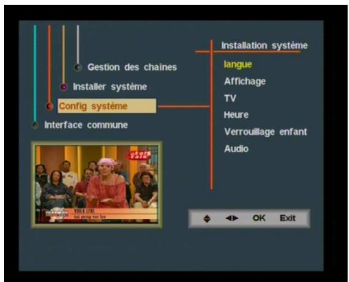 VISIOSAT TVS4300 2CI - Modification des réglages du système - 2