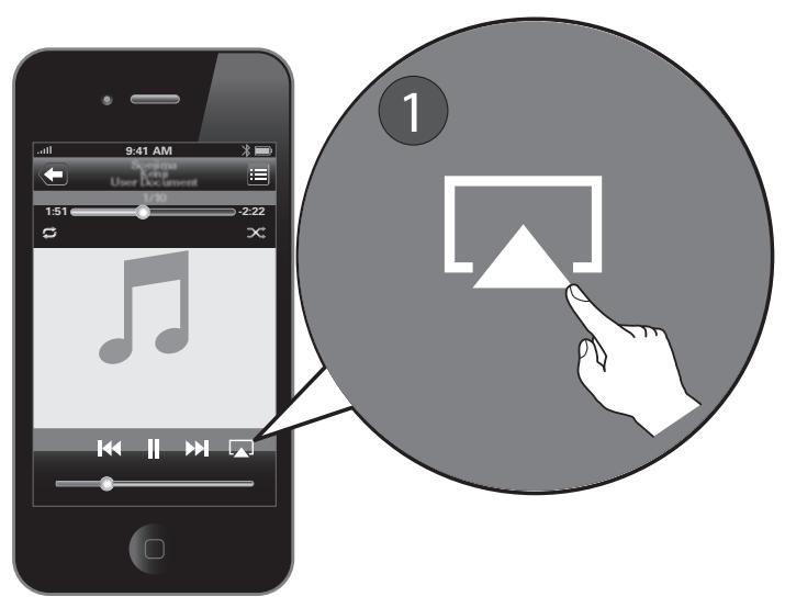 DENON DNP-F109 SP SILVER - Utilisation de Apple AirPlay pour écouter de la musique - 1