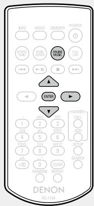 DENON DNP-F109 SP SILVER - Appuyez sur ONLINE MUSIC pour passer à la source d'entrée "last. fm". - 1