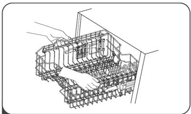 THOMSON TDW4316SL - Loading the Cutlery Rack - 7