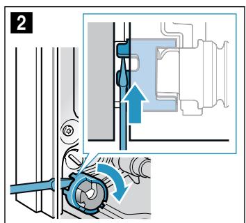 NEFF FOURB55CR22N0 - Décrocher la porte de l'appareil - 2