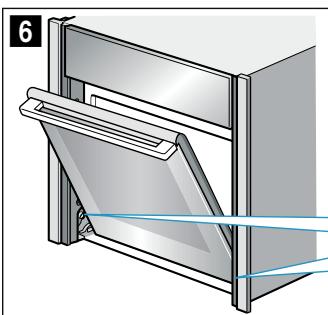 NEFF FOURB55CR22N0 - Décrocher la porte de l'appareil - 6