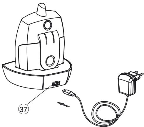 BABYMOOV PREMIUM CARE - Chargement de la batterie avec l'adaptateur secteur - 1