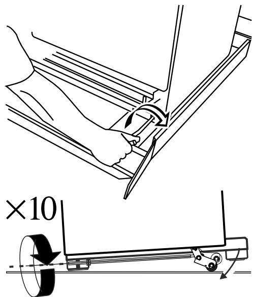 FALCON KCH9ODFIV/CEU IVOIRE - Abaissement des deux galets arrêté - 2