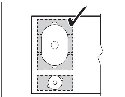 ELECTROLUX IV95550 - Bonne position de l'ustensile de cuisine : - 1