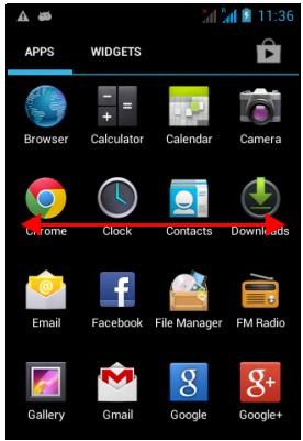 ACER LIQUID Z2 NOIR - Le menu application - 1