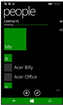 ACER LIQUID M220 LS NOIR - Le hub contacts - 1