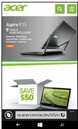ACER LIQUID M220 LS NOIR - Utiliser le navigateur - 1