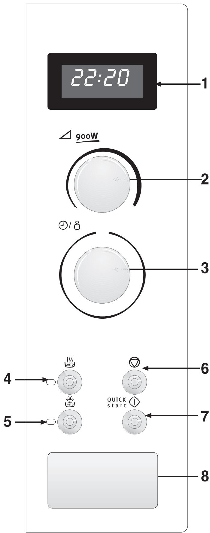 ARTHUR MARTIN EM 2412 W BLANC - Bandeau de commande - 1