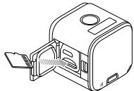 GOPRO HERO 4 SESSION - Insertion ^+ retrait des CARTES de memoire - 1