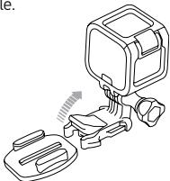 GOPRO HERO 4 SESSION - Pour fixer l'accessoire de verrouillage intégré : - 1