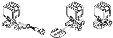 GOPRO HERO 4 SESSION - Pour attacher l'accessoire de verrouillage blanc : - 1
