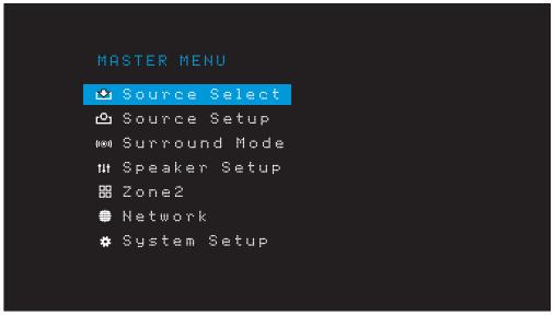 HARMAN KARDON AVR161 - Utilisation du système de menus à l'écran - 1