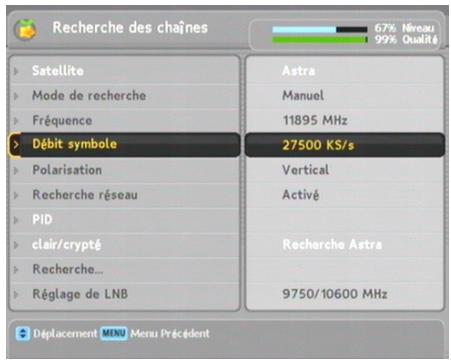 CGV PREMIO SATCO - Recherche des chaînes d'un transpondeur donné - 1