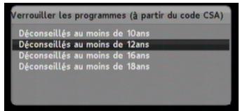 CGV PREMIO SATCO - Information sur le code parental et lechioix du niveau de moralité - 3
