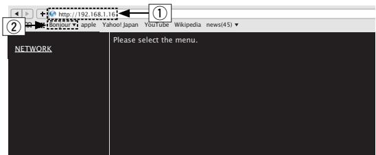 DENON DNP730 - Entrez l'adresse IP de cet appareil dans la ligne d'adresse de votre navigateur. - 1