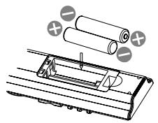 BRANDT BM3500 - Installation des piles (non fournies) dans la télécommande - 2
